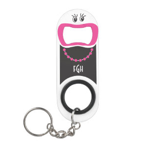Funny Lady © Pink Lipstick Keychain Bottle Opener