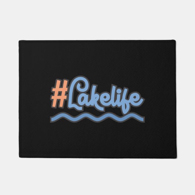 Funny Lake Life Vacation Ideas Doormat (Front)
