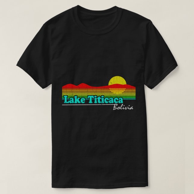 Funny Lake Titicaca, Bolivia (Vintage Distressed)  T-Shirt (Design Front)