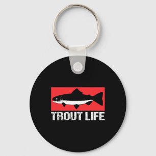 Funny Lake Trout Fisherman Fishing Trout Life Key Ring