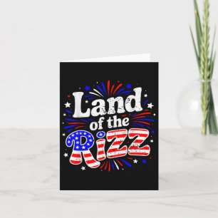 Funny Land Of The Rizz Patriotic 4th Of July Us Fl Card
