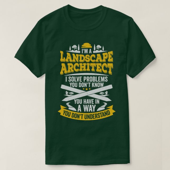 Funny Landscape Architect Designer Gift T-Shirt (Design Front)