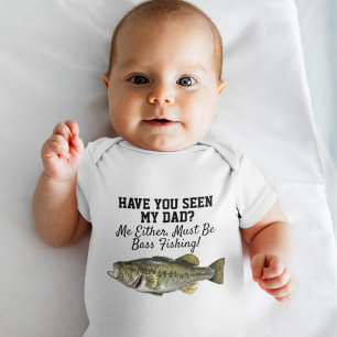 Funny Largemouth Bass Fishing Dad Fish  Baby Bodys Bodysuit