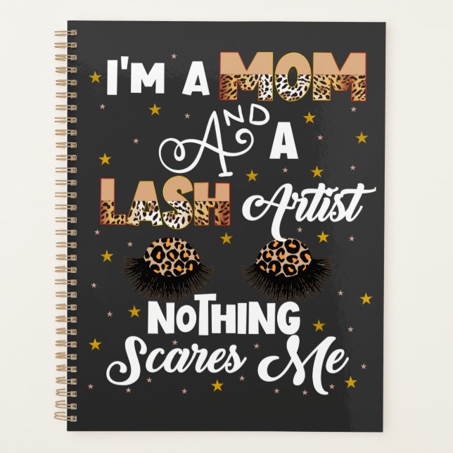 Funny Lash Artist Cosmetologist Quote  Planner (Front)