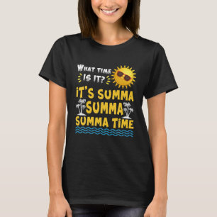Funny Last Day Of School Summer Time Palm Tree T-Shirt