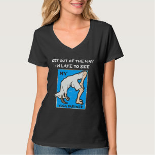 Funny Late To See Yoga Partner Goat Tee Breakup Di