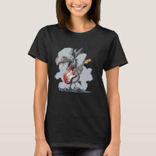 Funny laughing Donkey Face with electric Guitar Co T-Shirt