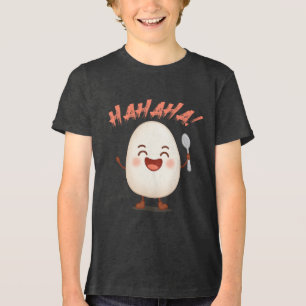 Funny Laughing Egg Cartoon Youth Tri-Blend T-Shirt Shirt