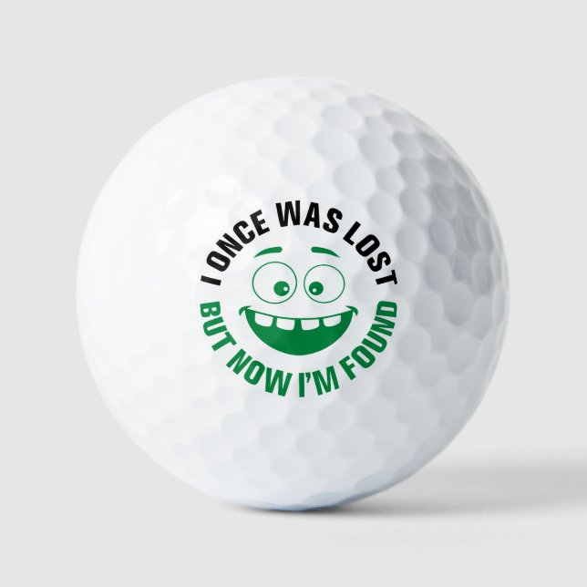 Funny laughing lost golf lover  golf balls (Front)