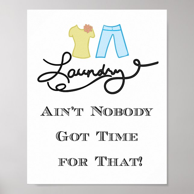 Funny Laundry Room Wall Art (Front)
