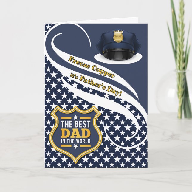 Funny Law Enforcement Father's Day Card (Front)