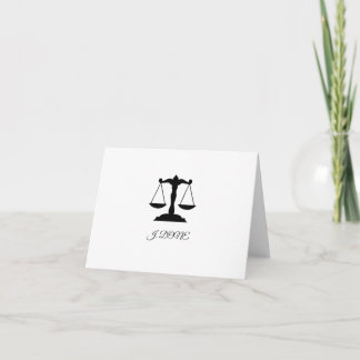 Funny Law School Graduation Card-J. Done. Card