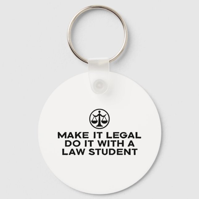 Funny Law Student Key Ring (Front)