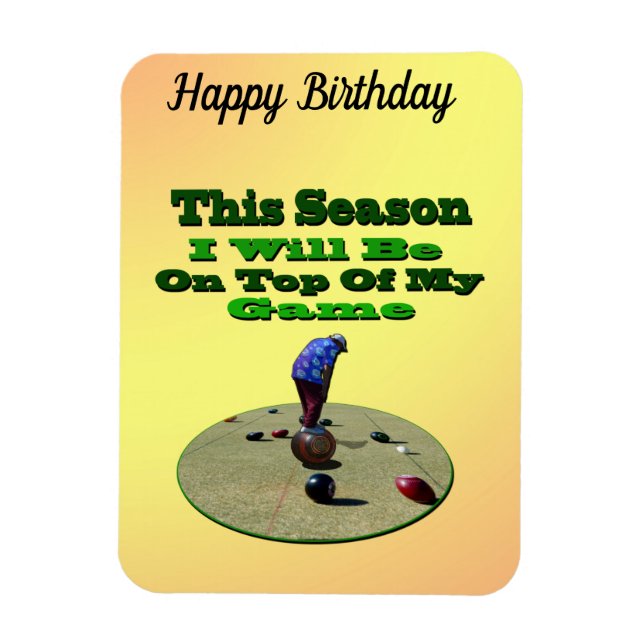 Funny Lawn Bowler, Flexible Magnet (Vertical)