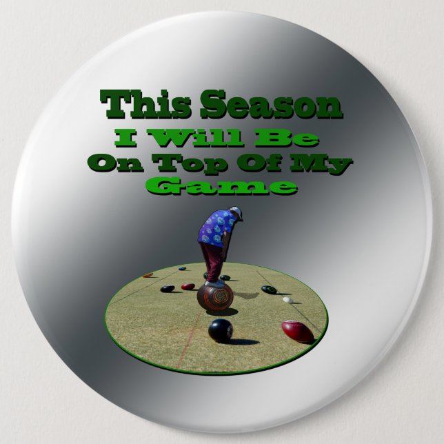 Funny Lawn Bowls, Big Badge (Front)