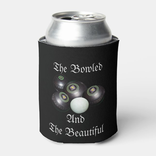 Funny Lawn Bowls Bowled Beautiful Design, Can Cooler (Can Front)