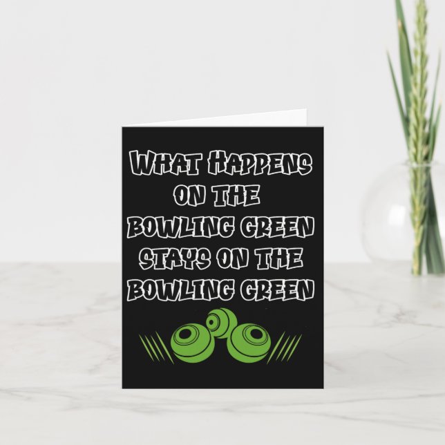 Funny Lawn Bowls  Card (Front)