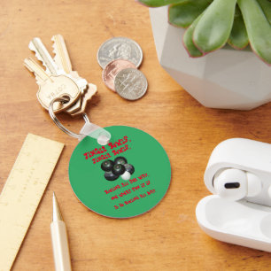 Funny Lawn Bowls Christmas, Key Ring