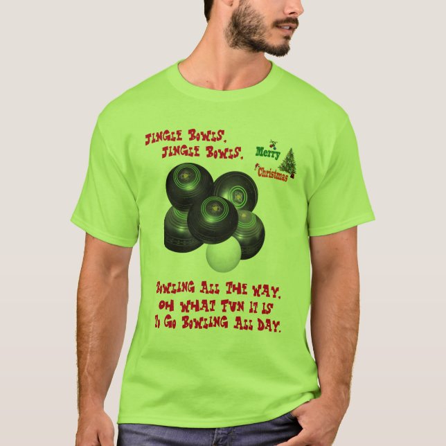 Funny Lawn Bowls Christmas, Tshirt (Front)