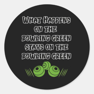 Funny Lawn Bowls  Classic Round Sticker