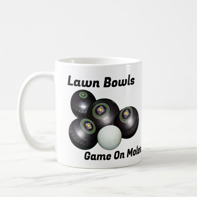 Funny Lawn Bowls Game On M...., Coffee Mug (Left)