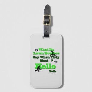 Funny Lawn Bowls Greeting, Luggage Tag