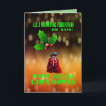 Funny Lawn Bowls Is All I Want For Christmas, Card<br><div class="desc">Pictured is a funny all I want for Christmas is Lawn Bowls design with a Christmas bag filled with Lawnbowls,  
Christmas Lawn Bowls Holly,  and all I want for Christmas message</div>