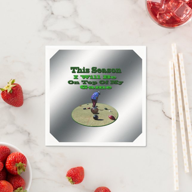Funny Lawn Bowls, Paper Napkins (Insitu)