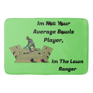Funny Lawn Bowls Ranger, Bath Mat