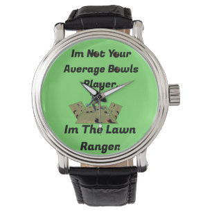Funny Lawn Bowls Ranger, Wrist Watch