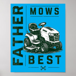 Funny Lawn Dad Fathers Day Poster