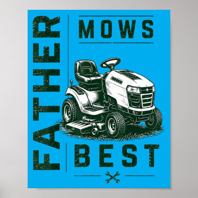Funny Lawn Dad Fathers Day Poster (Front)