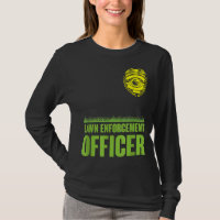 Funny Lawn Enforcement Officer Mowing