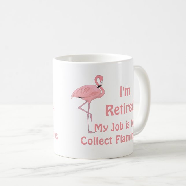 Funny Lawn Flamingo Retirement Gift Coffee Mug (Front Right)