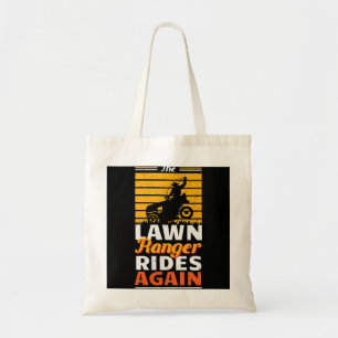 Funny Lawn Mower Cowboy Lawn Ranger Yard Work Lawn Tote Bag