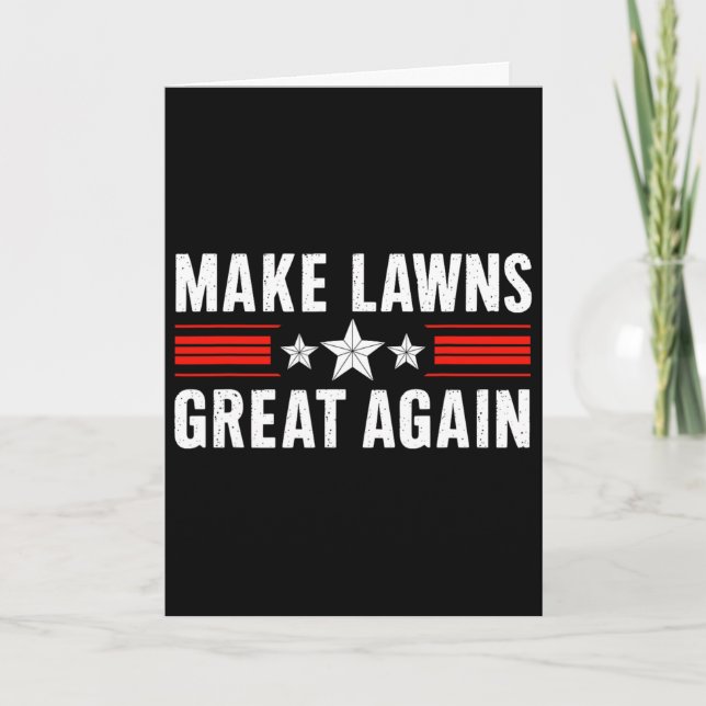 Funny Lawn Mower Dad Gardener Make Lawns Great Aga Card (Front)
