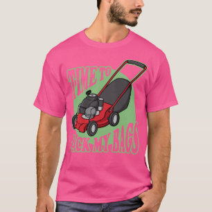 Funny Lawn Mower Grass Cutting and Bagging T-Shirt