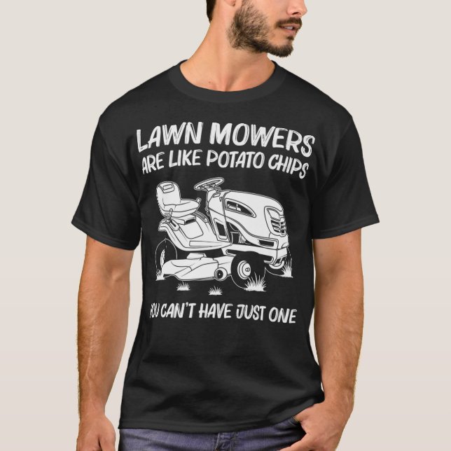 Funny Lawn Mowing Gift Men Women Lawn Mower Farm T-Shirt (Front)