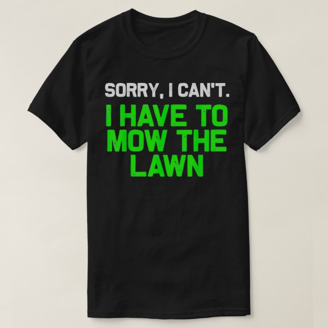 Funny Lawn Mowing Grass Cutting Mower Dad Father T-Shirt (Design Front)