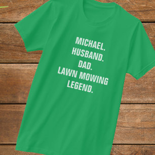 Funny Lawn Mowing Legend Personalised  T-Shirt