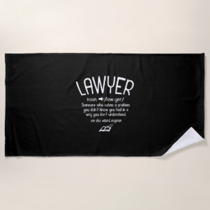 Funny Lawyer Definition Beach Towel