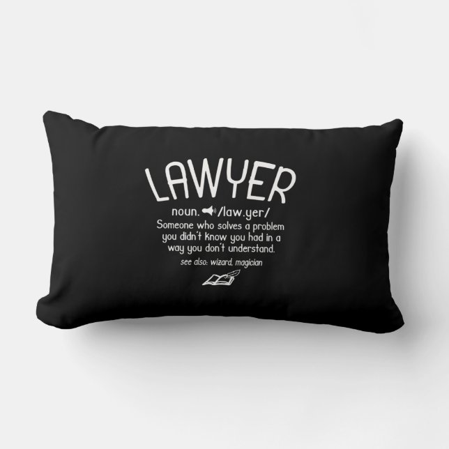 Funny Lawyer Definition Lumbar Cushion (Front)