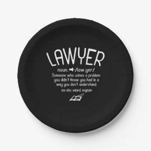Funny Lawyer Definition Paper Plate