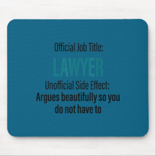 Funny lawyer definition quote attorney student mouse pad