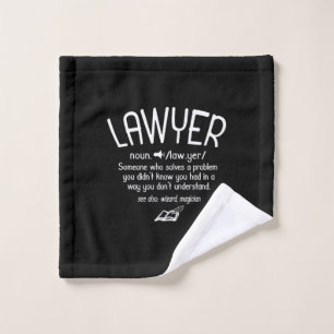 Funny Lawyer Definition Wash Cloth