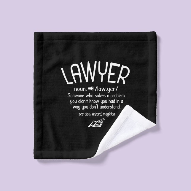Funny Lawyer Definition Wash Cloth (Wash Cloth)