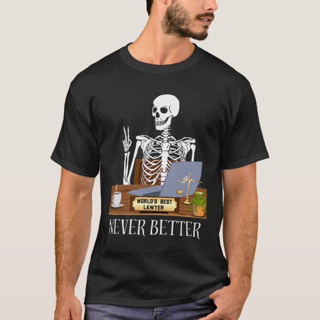 Funny Lawyer Halloween  T-Shirt (Front)