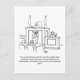 Funny Lawyer Humour Postcard