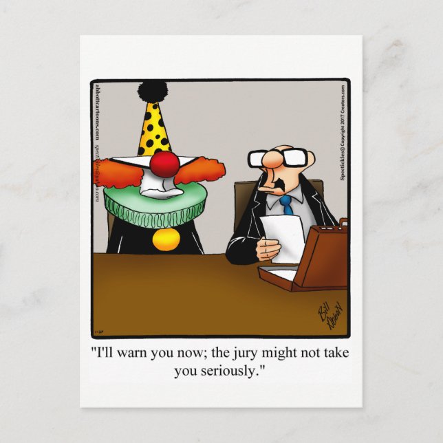Funny Lawyer Humour Postcard Spectickles (Front)