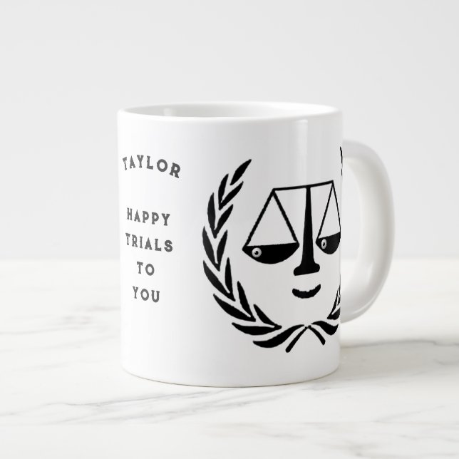 Funny Lawyer Large Coffee Mug (Front Right)